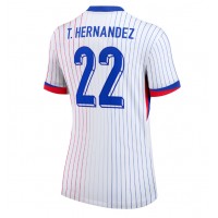 Camisa de Futebol França Theo Hernandez #22 Equipamento Secundário Mulheres Europeu 2024 Manga Curta